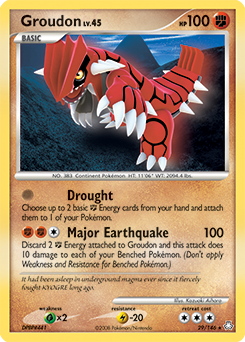 Groudon z edície Legends Awakened, karta č.29