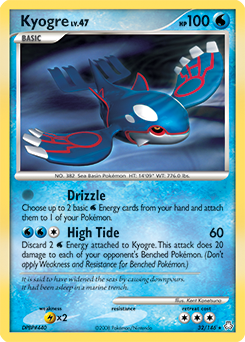 Kyogre z edície Legends Awakened, karta č.32