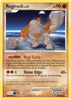 Regirock z edície Legends Awakened, karta č.38