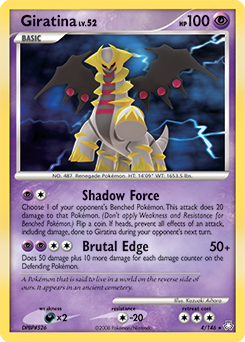 Giratina z edície Legends Awakened, karta č.4