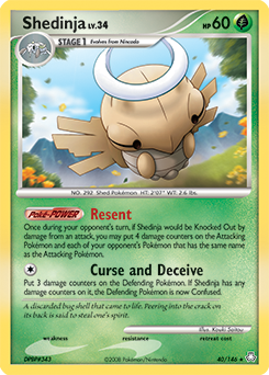 Shedinja z edície Legends Awakened, karta č.40