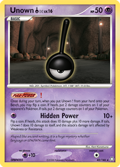 Unown [!] z edície Legends Awakened, karta č.42