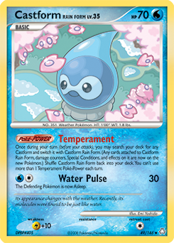Castform Rain Form z edície Legends Awakened, karta č.49