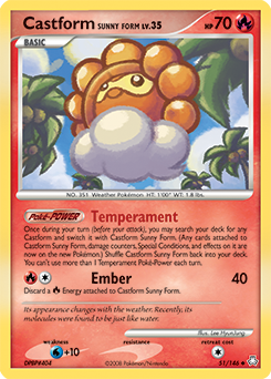Castform Sunny Form z edície Legends Awakened, karta č.51