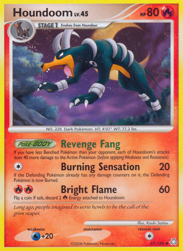 Houndoom z edície Legends Awakened, karta č.57
