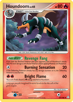 Houndoom z edície Legends Awakened, karta č.57