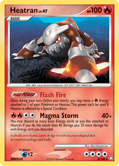 Heatran z edície Legends Awakened, karta č.6
