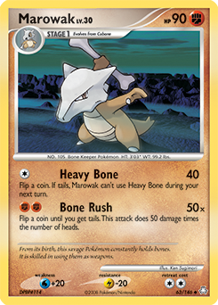 Marowak z edície Legends Awakened, karta č.63