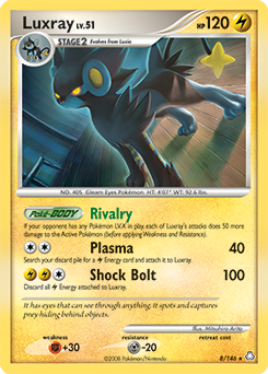 Luxray z edície Legends Awakened, karta č.8