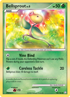 Bellsprout z edície Legends Awakened, karta č.85