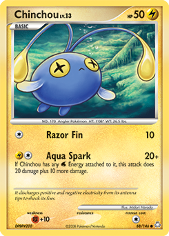 Chinchou z edície Legends Awakened, karta č.88