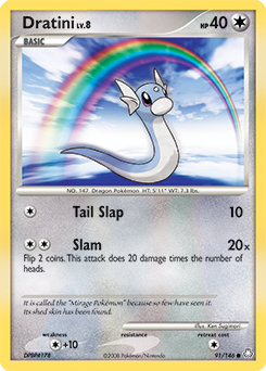 Dratini z edície Legends Awakened, karta č.91