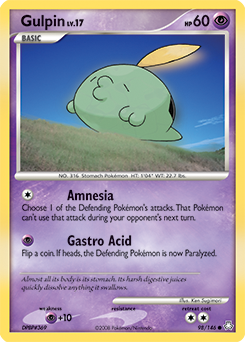 Gulpin z edície Legends Awakened, karta č.98