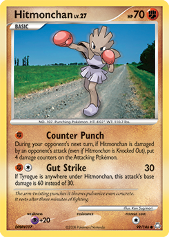 Hitmonchan z edície Legends Awakened, karta č.99