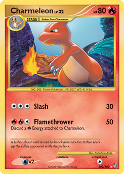 Charmeleon z edície Stormfront, karta č.102