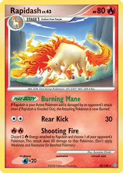 Rapidash z edície Stormfront, karta č.22