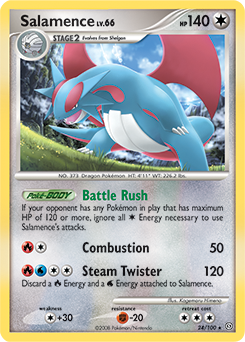 Salamence z edície Stormfront, karta č.24