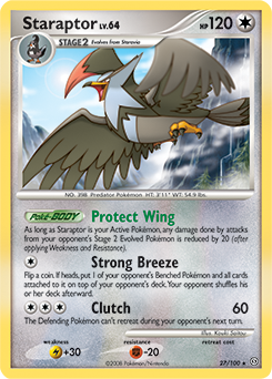 Staraptor z edície Stormfront, karta č.27