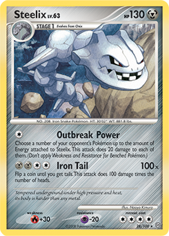 Steelix z edície Stormfront, karta č.28