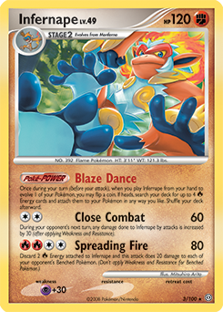 Infernape z edície Stormfront, karta č.3