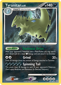 Tyranitar z edície Stormfront, karta č.30
