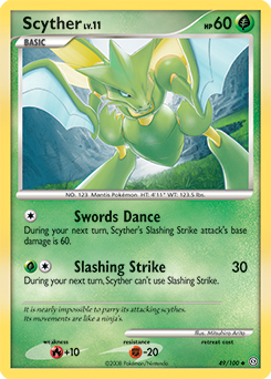 Scyther z edície Stormfront, karta č.49