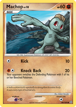 Machop z edície Stormfront, karta č.64