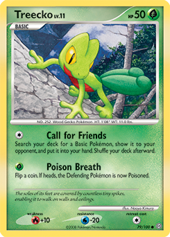 Treecko z edície Stormfront, karta č.79