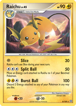 Raichu z edície Stormfront, karta č.8