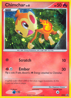 Chimchar z edície DP Black Star Promos, karta č.DP02