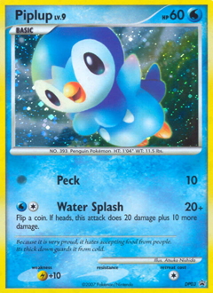 Piplup z edície DP Black Star Promos, karta č.DP03