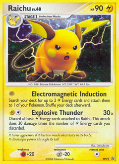 Raichu z edície DP Black Star Promos, karta č.DP21