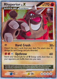 Rhyperior LV.X z edície DP Black Star Promos, karta č.DP29