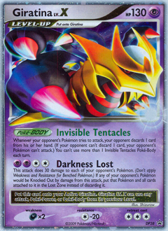 Giratina LV.X z edície DP Black Star Promos, karta č.DP38