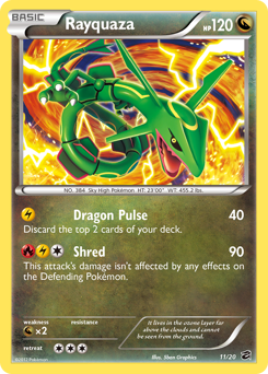 Rayquaza z edície Dragon Vault, karta č.11