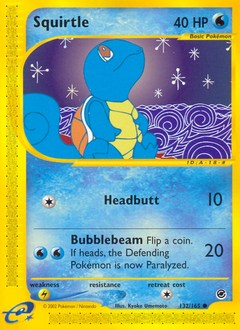 Squirtle z edície Expedition Base Set, karta č.132