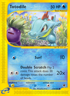 Totodile z edície Expedition Base Set, karta č.134