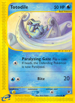 Totodile z edície Expedition Base Set, karta č.135