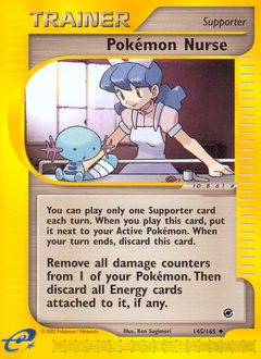 Pokémon Nurse z edície Expedition Base Set, karta č.145