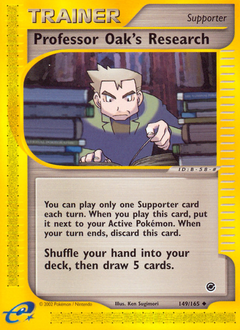 Professor Oak's Research z edície Expedition Base Set, karta č.149