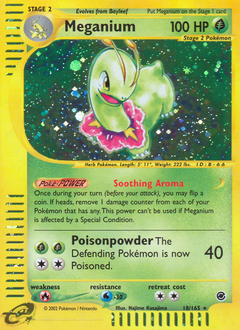 Meganium z edície Expedition Base Set, karta č.18