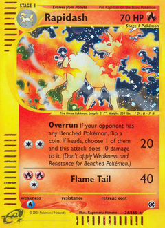 Rapidash z edície Expedition Base Set, karta č.26