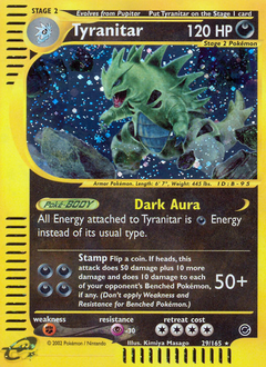 Tyranitar z edície Expedition Base Set, karta č.29