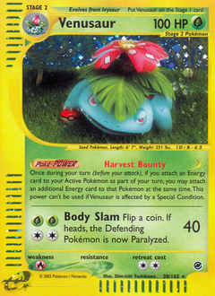 Venusaur z edície Expedition Base Set, karta č.30