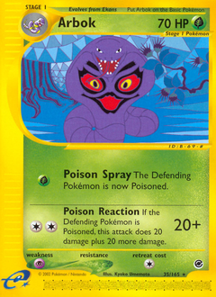 Arbok z edície Expedition Base Set, karta č.35