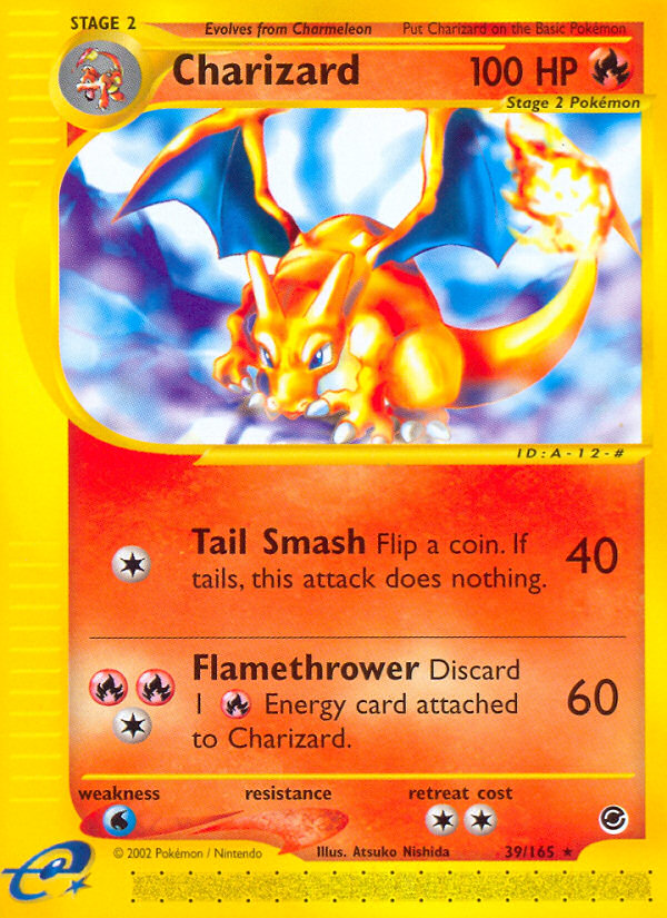 Charizard z edície Expedition Base Set, karta č.39