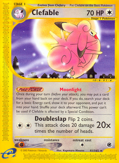 Clefable z edície Expedition Base Set, karta č.41