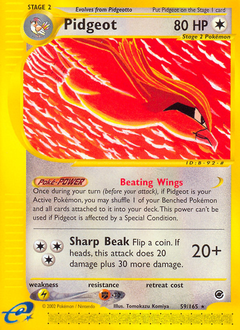 Pidgeot z edície Expedition Base Set, karta č.59