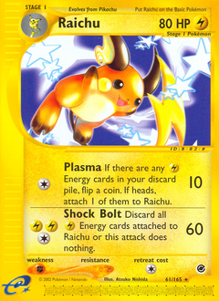 Raichu z edície Expedition Base Set, karta č.61