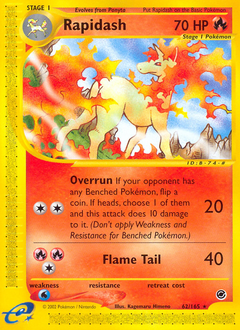 Rapidash z edície Expedition Base Set, karta č.62